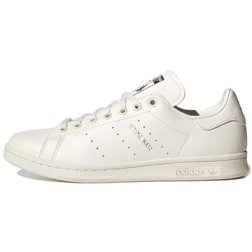 Adidas Originals Stan Smith Synthetic Leather Abrasion Resistant Low top Skateboard Shoes Unisex Chalk White