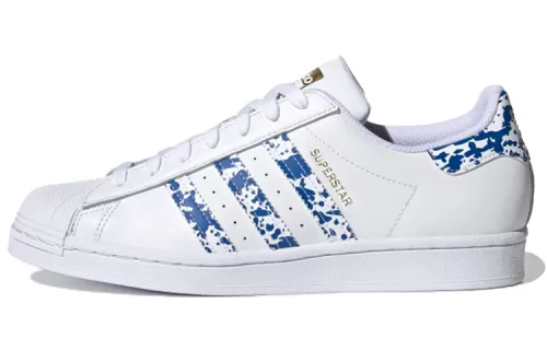 Adidas Superstar 'White Blue Splatter'