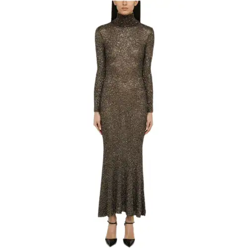 Balenciaga Long Sleeved Dress, Slim Fit Women's Brown