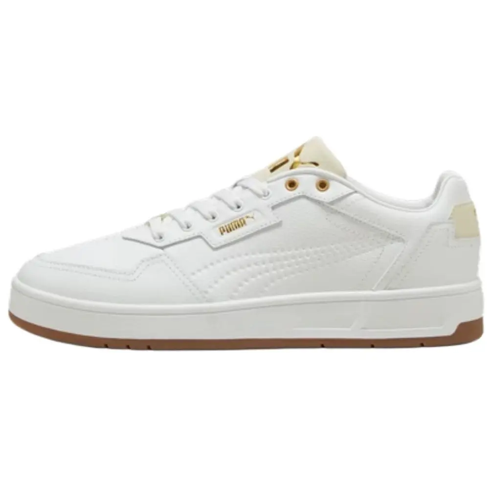PUMA Court Classic Abrasion Resistant Low top Skateboard Shoes Unisex White