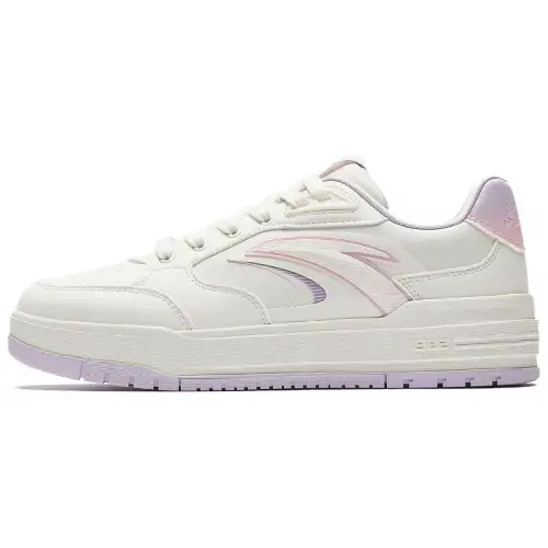 Anta 982 Slip Resistant Abrasion Resistant Low top Skateboard Shoes Women's Ivory White