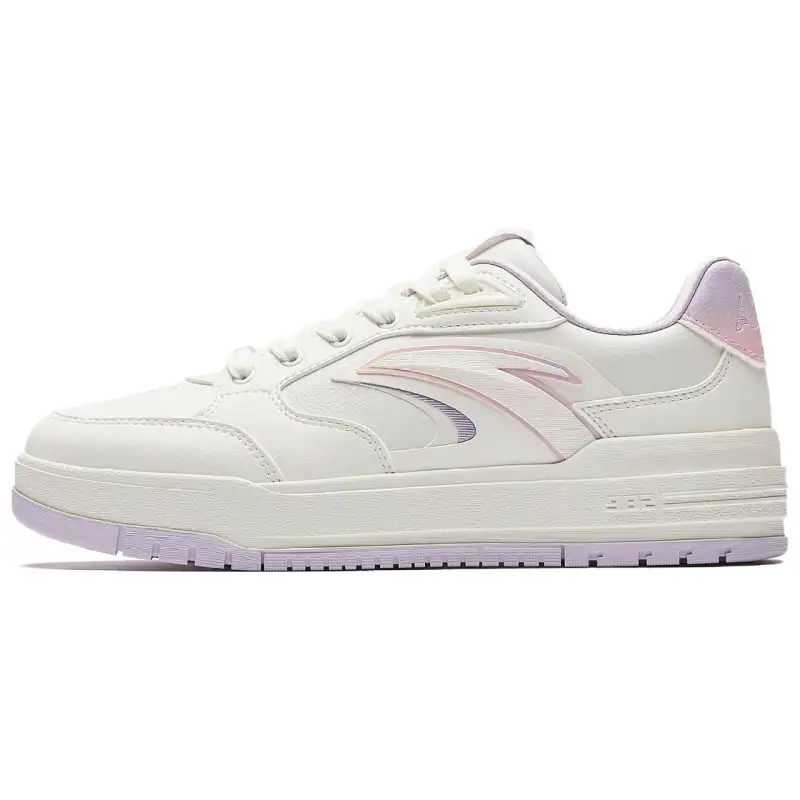 Anta 982 Slip Resistant Abrasion Resistant Low top Skateboard Shoes Women's Ivory White