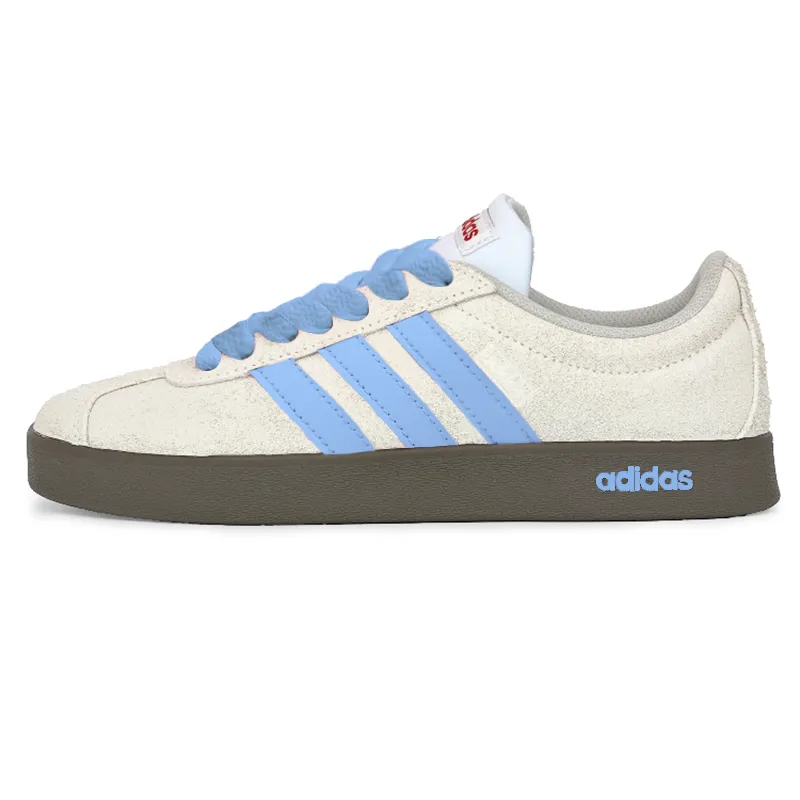 Adidas VL COURT 2.0 Slip Resistant Abrasion Resistant Low top Skateboard Shoes Unisex White Blue