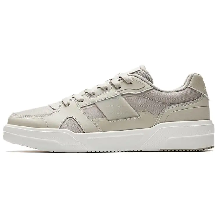 Anta Caramel Slip Resistant Abrasion Resistant Low top Skateboard Shoes Men's Sand Dune Gray
