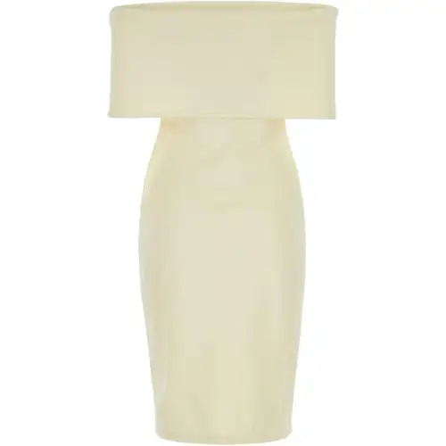 Bottega Veneta Off The Shoulder Fitted Dress