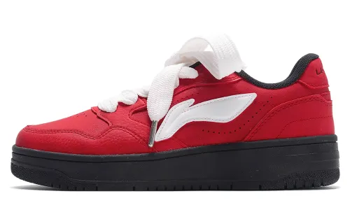 Li Ning Tianji Soft Skateboard Shoes Women's Low Top Red