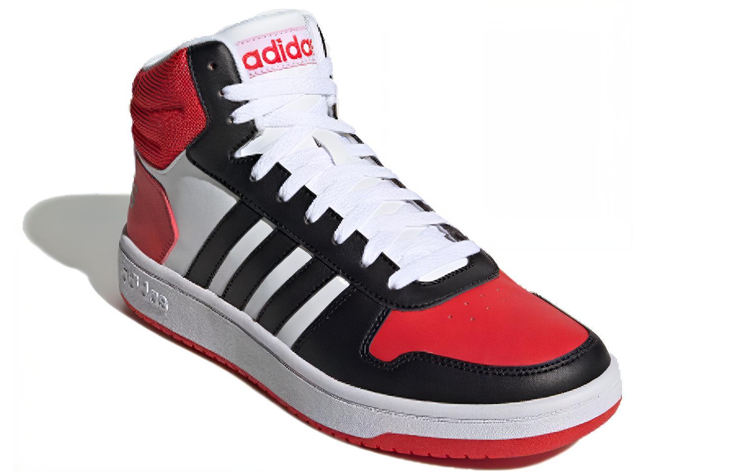 Мужские кеды adidas neo Hoops 2.0 Mid (черные) — фото 2
