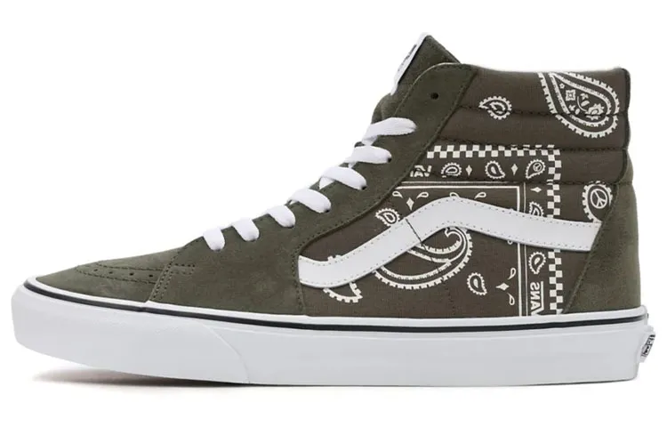 Sk8 Vans-Hi 'Peace Paisley - Grape Leaf'