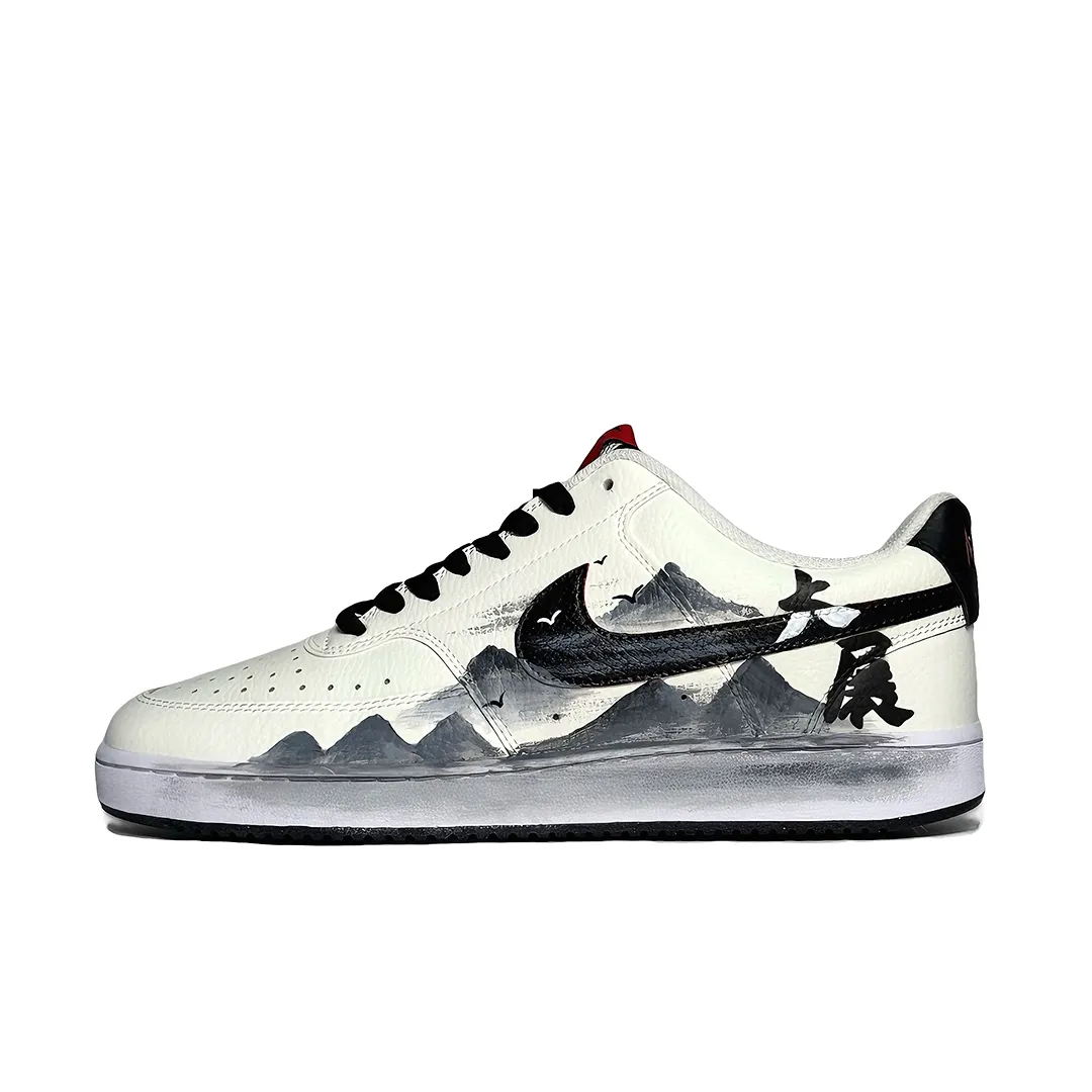 Nike Court Vision 1 Great Ambitions Synthetic Leather Abrasion Resistant Abrasion Resistant Low top Skateboard Shoes
