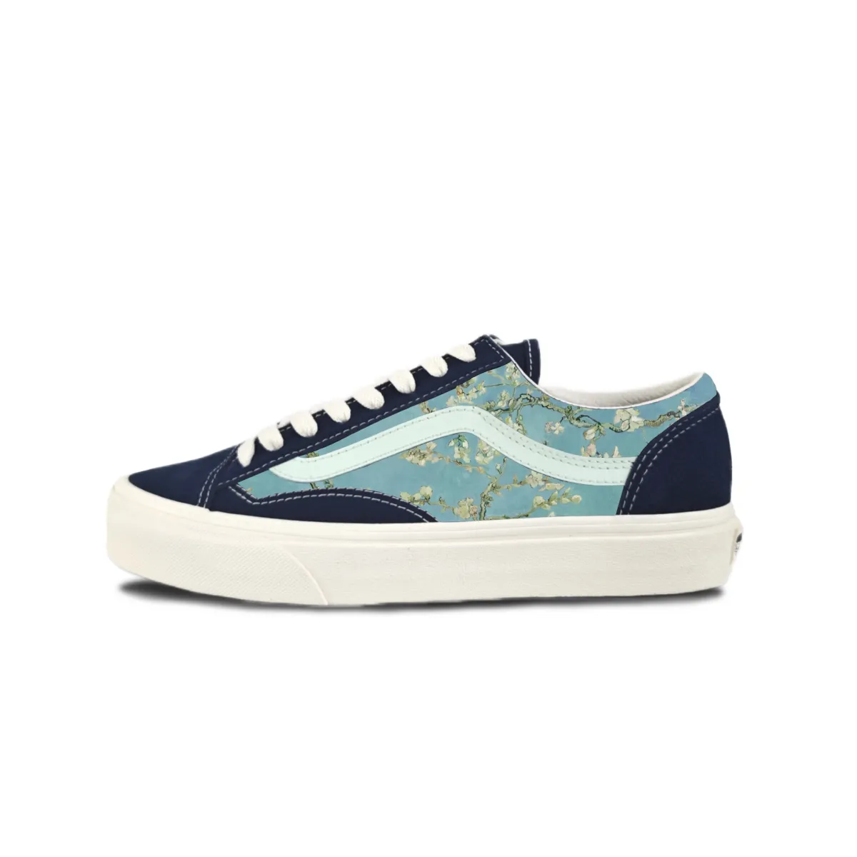 Vans Style 36 Suede Slip Resistant Abrasion Resistant Low top Skateboard Shoes Unisex Blue White
