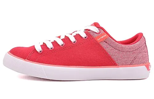 Li Ning Skateboard Shoes Women's Low Top Red