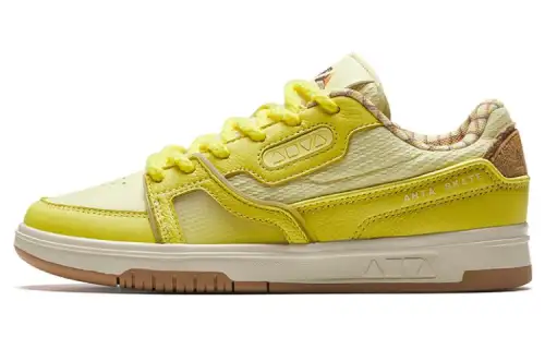 Anta AOYU Sea Breeze Coconut Abrasion Resistant Slip Resistant Low top Skateboard Shoes Women's Yellow White