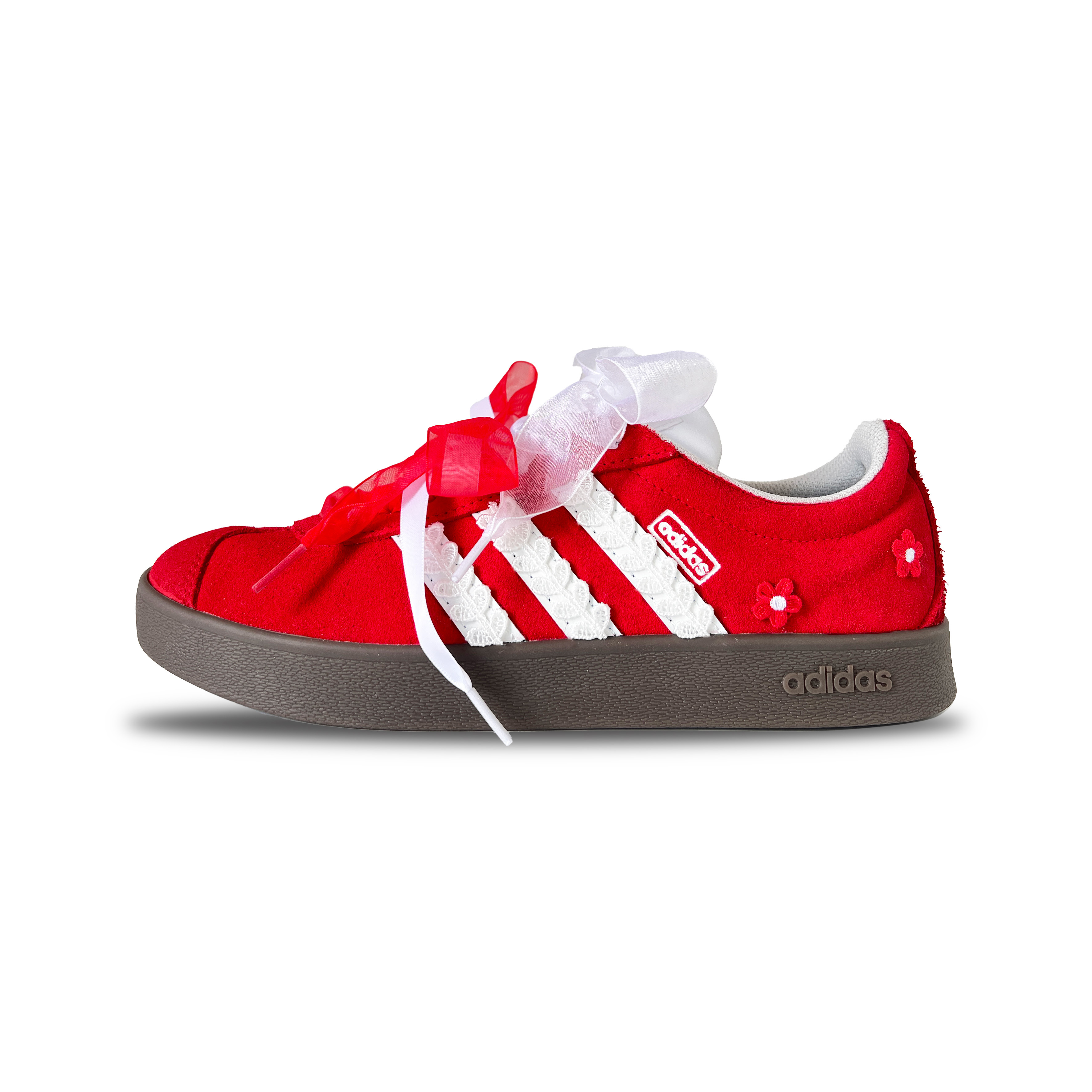 Adidas VL COURT 2.0 Skateboard Shoes Unisex Low Top Red/White
