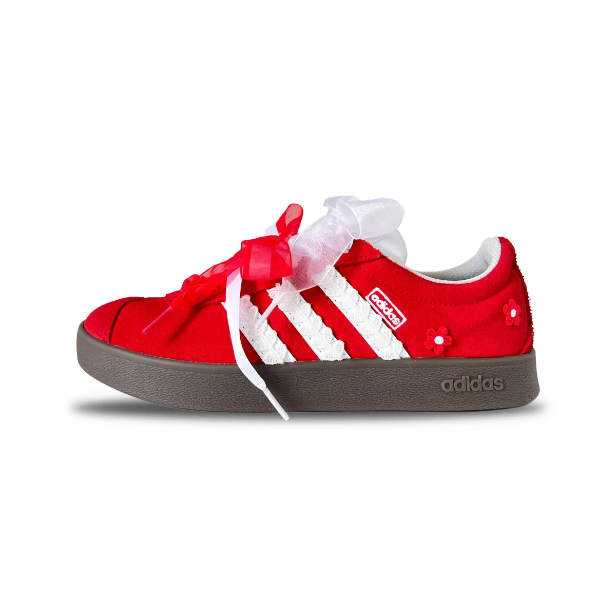 Adidas VL COURT 2.0 Skateboard Shoes Unisex Low Top Red/White