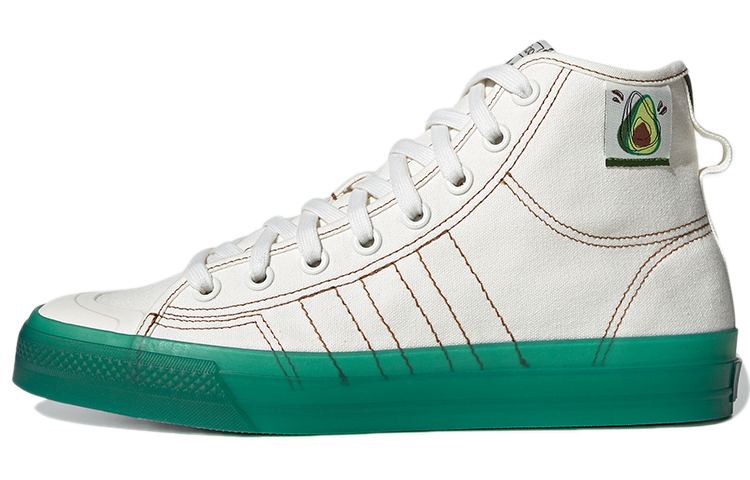 Кеды adidas Originals Nizza Hi Rf (бело-зеленый)