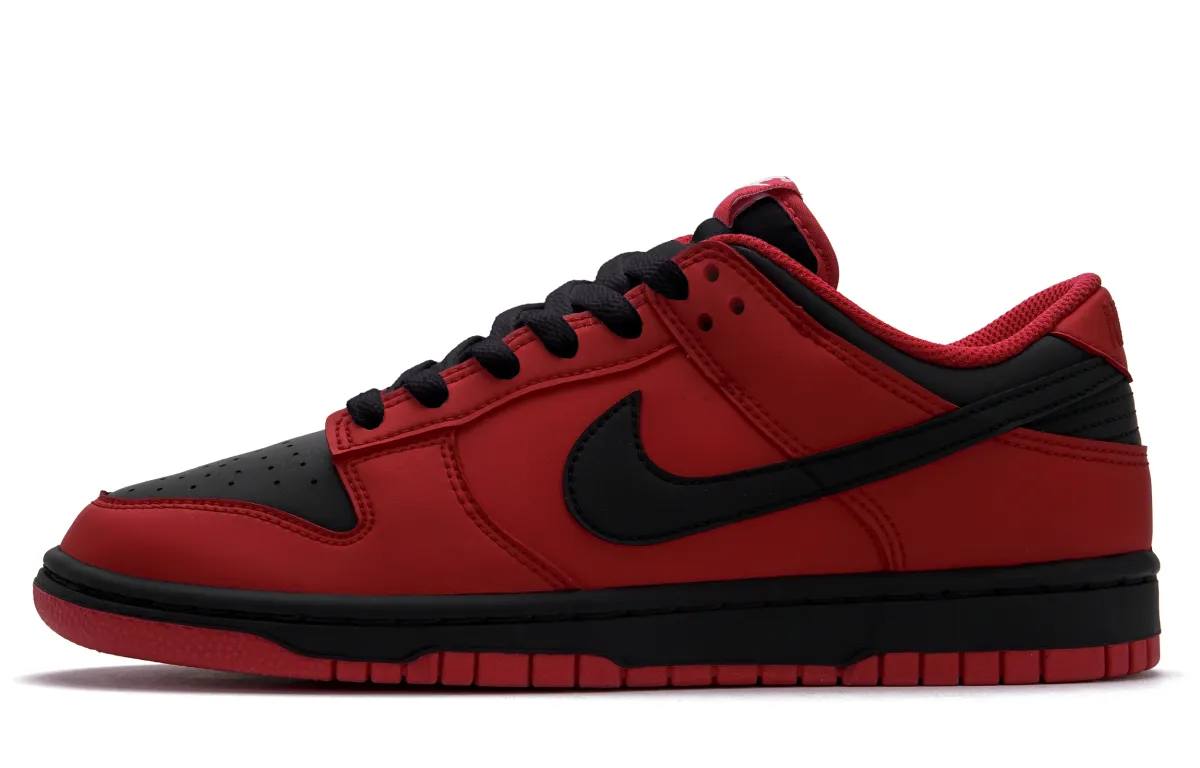 Nike Dunk SB Red Night 2.0 Low top Skateboard Shoes Unisex Red Black
