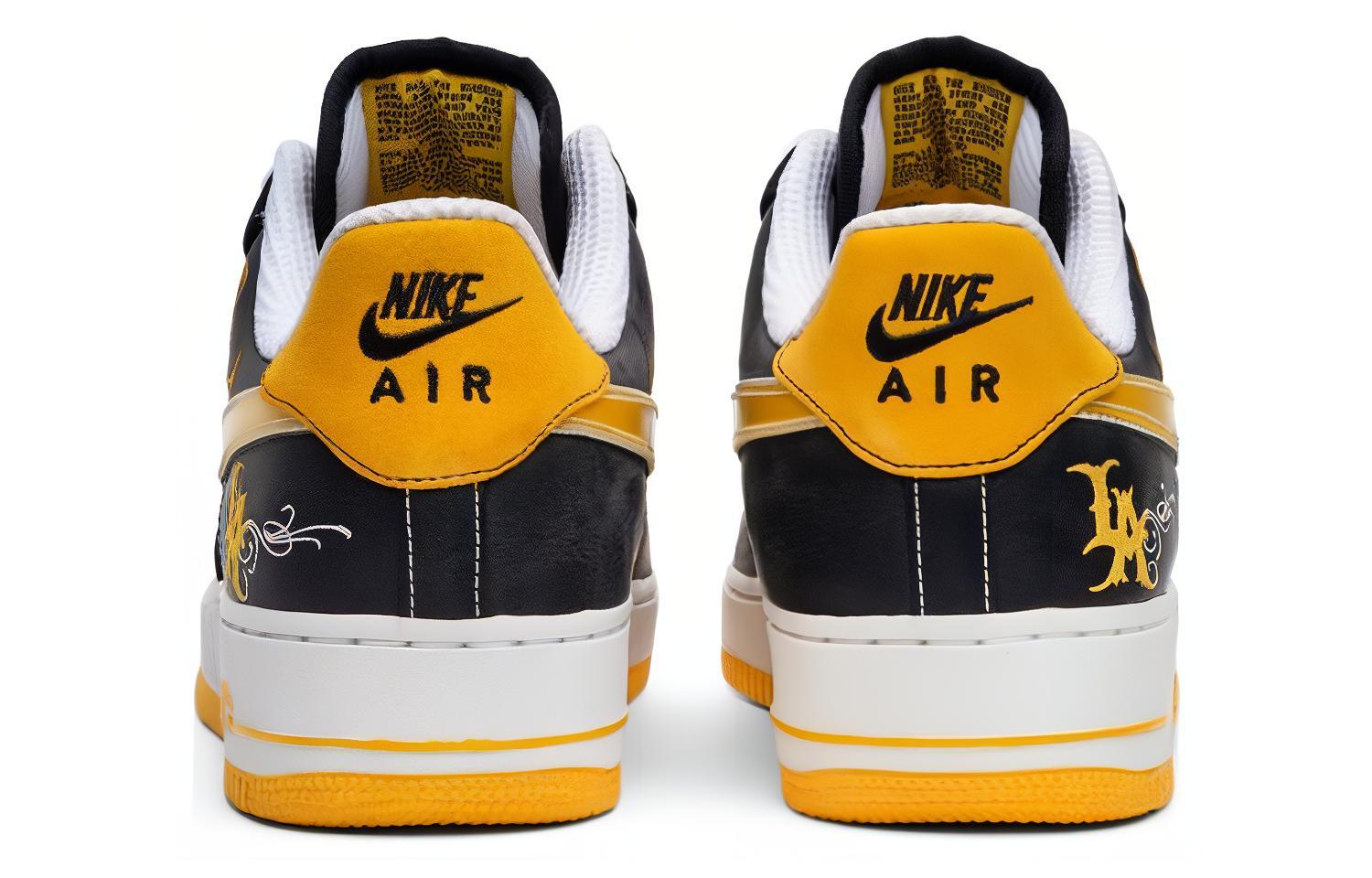 Мужские кеды Nike Air Force 1 Mr. Cartoon Livestrong (черно-желтый) — фото 4
