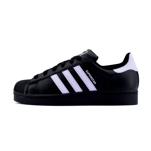 Adidas Originals Superstar 2 Slip Resistant Abrasion Resistant Low top Skateboard Shoes Unisex Black Purple