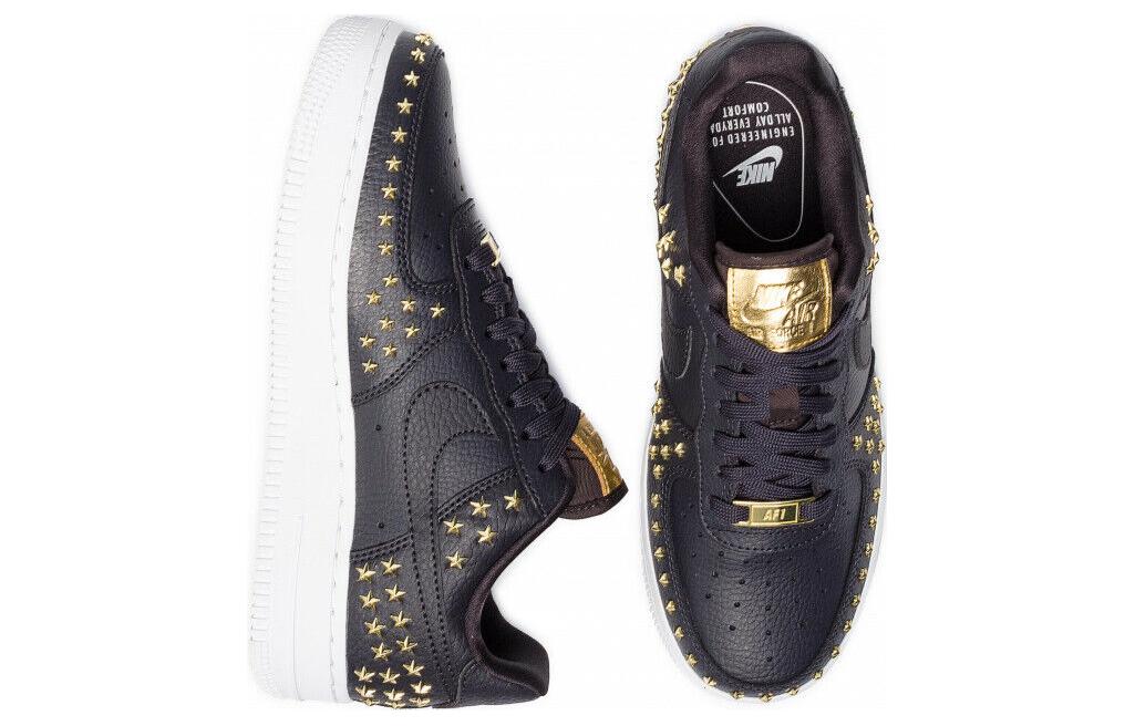 Женские кеды Nike Air Force 1 (черные) — Чёрный — фото 4