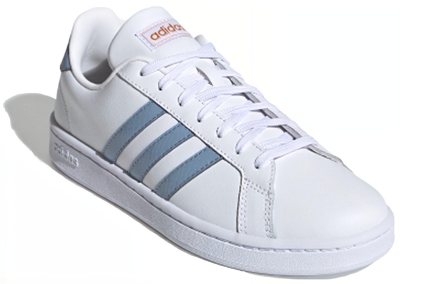 Женские кеды adidas neo GRAND COURT (бело-сине-серые) — Белый / синийсерый — фото 3