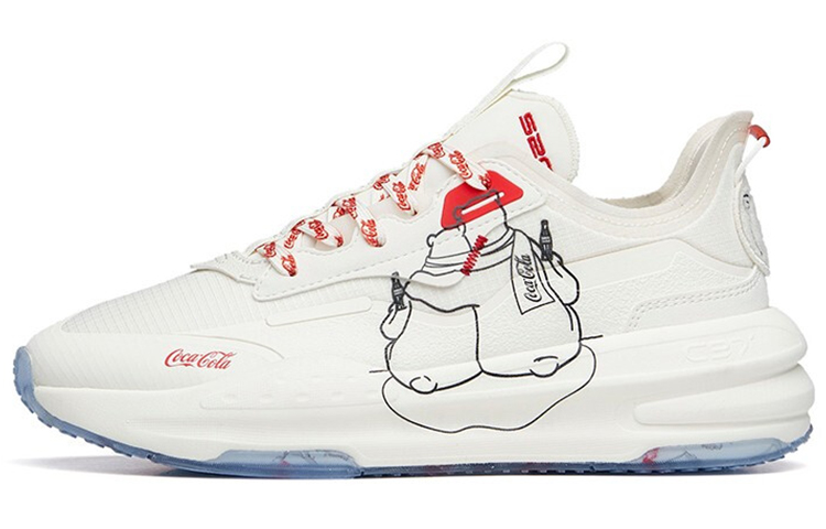 Coca Cola x Anta C37 Series Coca Cola Collaboration Low top Skateboard Shoes Women's White Red