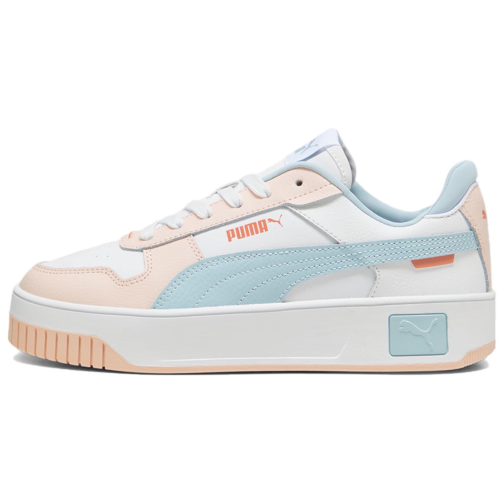 PUMA Carina Street Low top Skateboard Shoes Women's White Pink Blue