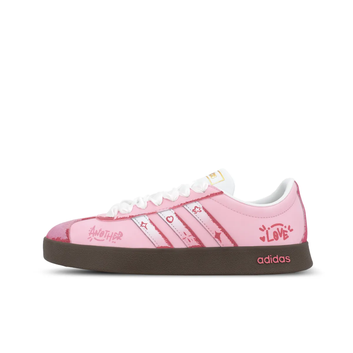 Adidas Vl Court Classic Sweetheart Girlish Low top Skateboard Shoes Women's Pink