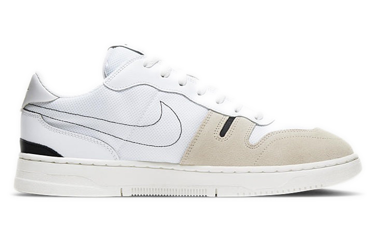 Мужские кеды Nike Squash Type (бело-серо-черная) — Серыйбелый — фото 2