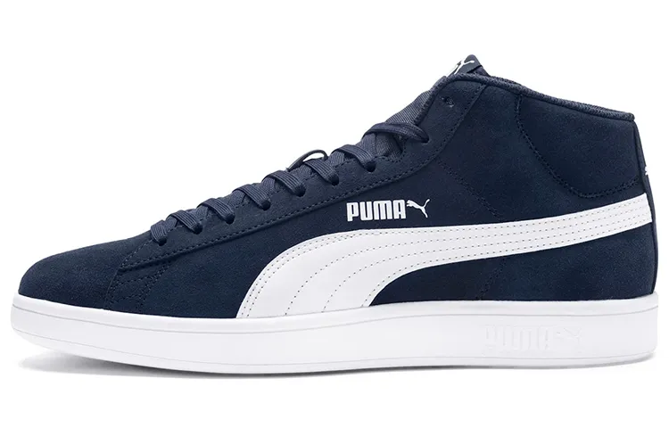 PUMA Smash V2 Mid Mid Tops Casual Skateboarding Shoes Unisex Blue White