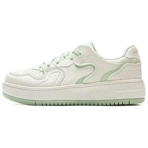 Li Ning Cheese Low top Skateboard Shoes Women's White Green
