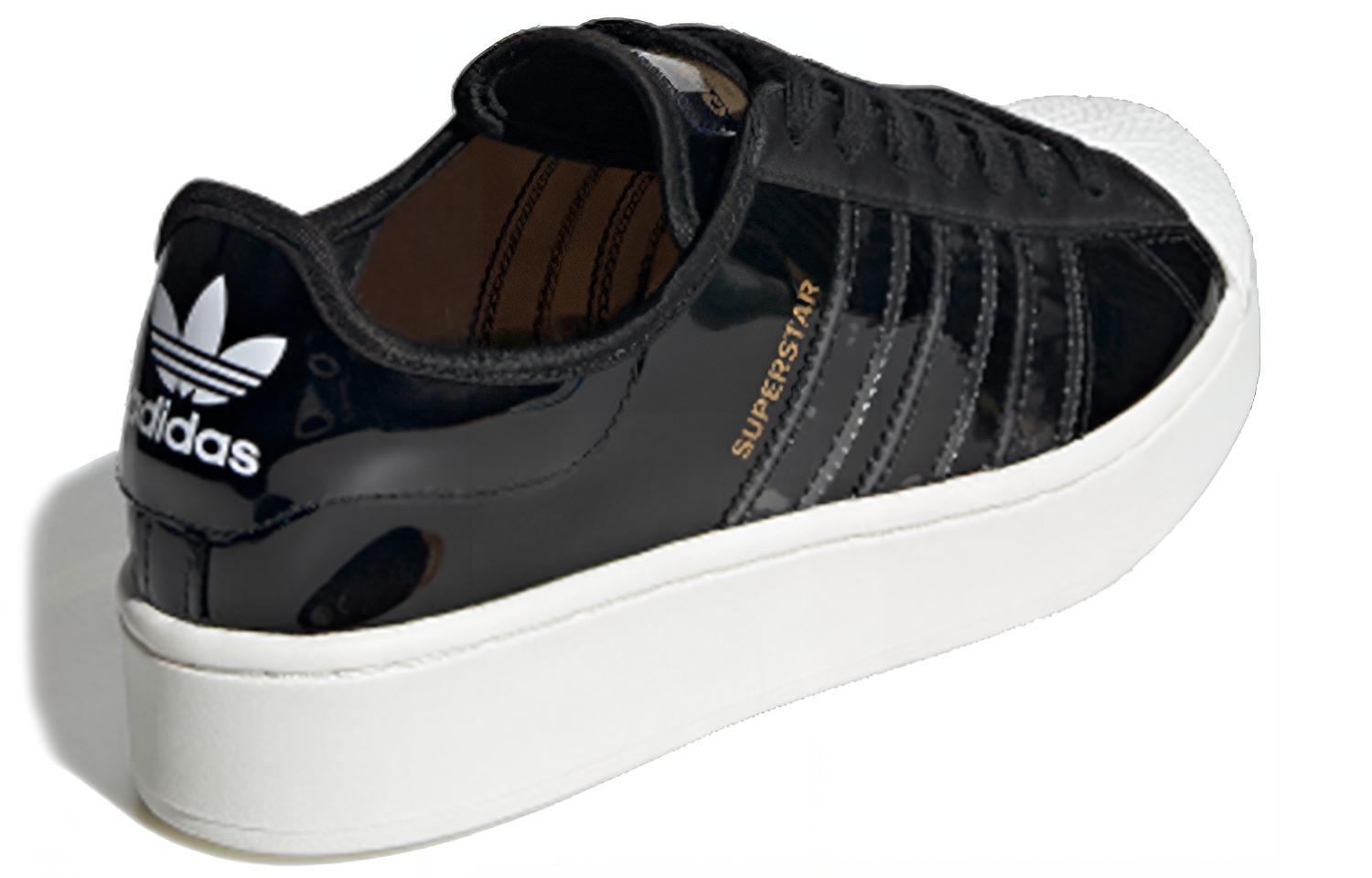 Женские кеды adidas originals Superstar Bold (черные) — 亮黑 — фото 3