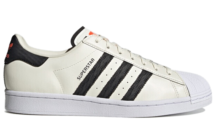 Мужские кеды adidas originals SUPERSTAR (белый / черный / оранжевый) — Белый / чёрный / оранжевый — фото 2