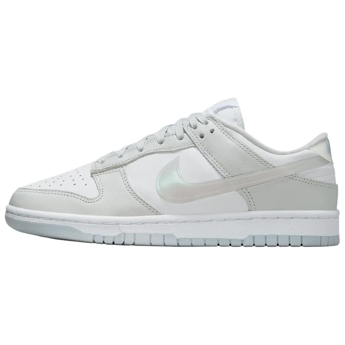 Nike Dunk Leather Low top Skateboard Shoes Women's Light Gray