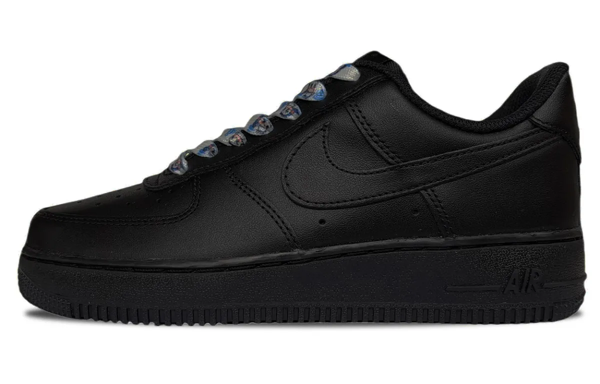 Nike Air Force 1 Abrasion Resistant Abrasion Resistant Low top Skateboard Shoes Unisex Black