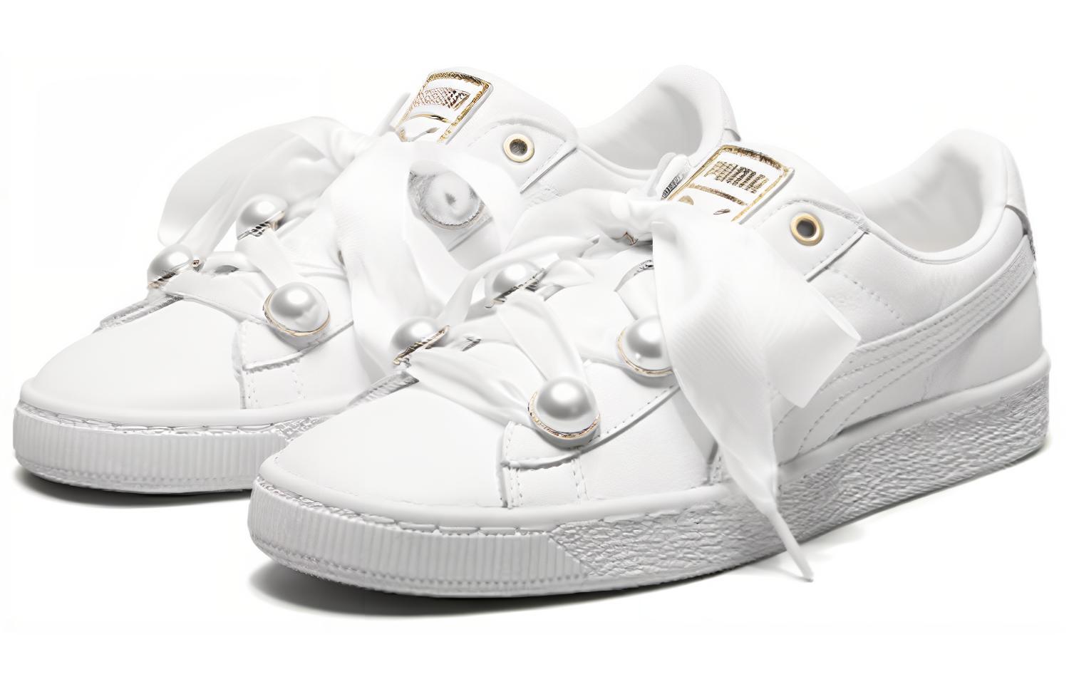 Женские кеды PUMA Suede Platform Bling (белые) — фото 3