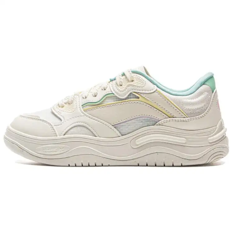 Li Ning Future Flow Coverage Abrasion Resistant Low top Skateboard Shoes Women's White