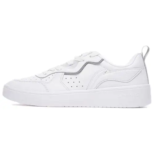 Li Ning Qingchao Slip Resistant Abrasion Resistant Low top Skateboard Shoes Unisex White