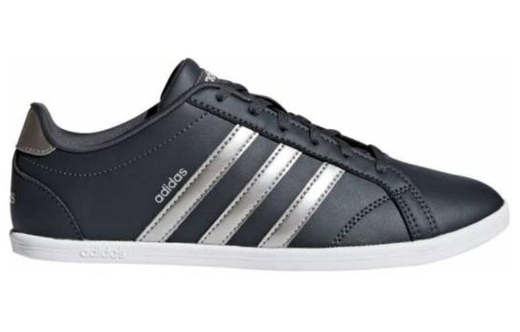 Женские кеды adidas neo Coneo Qt (черно-серебристые) — Чёрныйсеребристый — фото 2