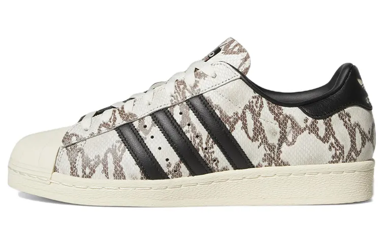 Adidas Originals Superstar Collection 82 Leather Low top Skateboard Shoes Men's Beige Brown