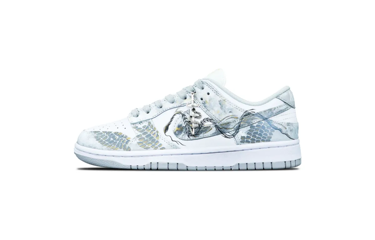 Nike Dunk Nine Skies Slip Resistant Low top Skateboard Shoes Men's Gray