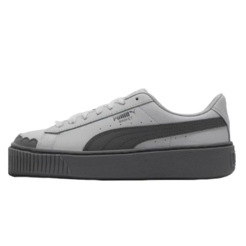PUMA Platform Height Increasing Low top Skateboard Shoes Women's Gray
