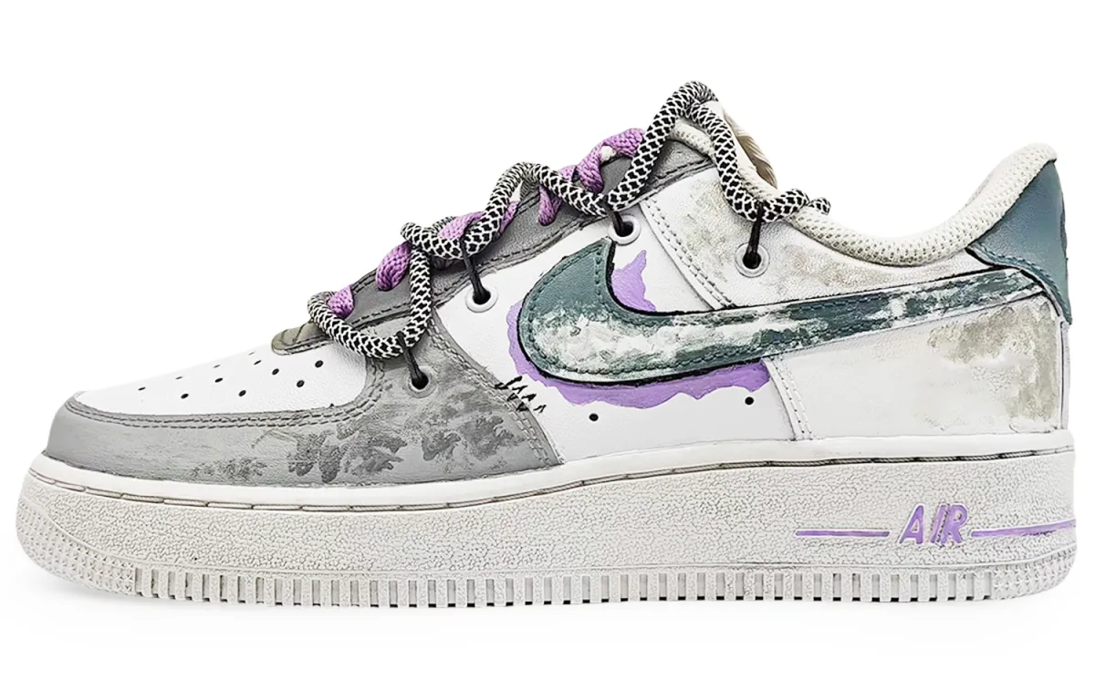 Nike Air Force 1 EIGHT% No. 9 Coverage Thermal Abrasion Resistant Low top Skateboard Shoes Unisex Purple