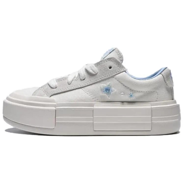Converse Chuck Taylor SEASONAL Canvas, Suede Abrasion Resistant Low top Skateboard Shoes Women's White
