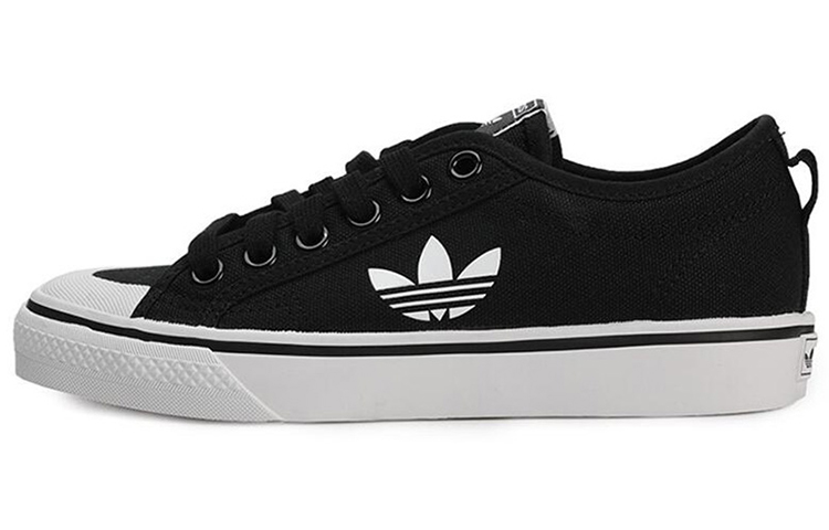 Женские кеды adidas adidas originals Nizza Trefoil (черно-белые)