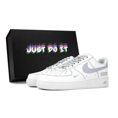 Nike Air Force 1 Slip Resistant, Abrasion Resistant, Lightweight Low top Skateboard Shoes Unisex Gray White