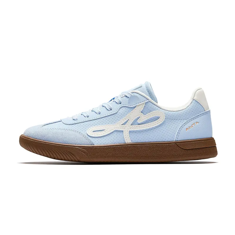 Anta Manchester Dance Slip Resistant Abrasion Resistant Low top Skateboard Shoes Women's Light Blue White