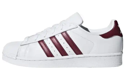 Adidas Wmns Superstar 'White Maroon' Women's