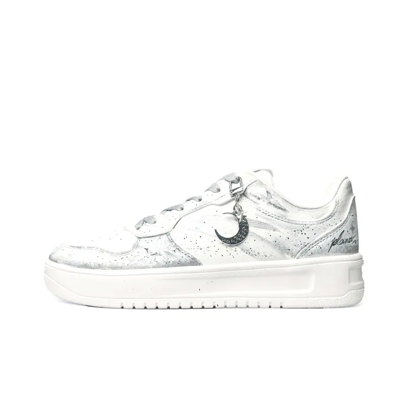 Anta Easy Low top Skateboard Shoes Unisex Silver White