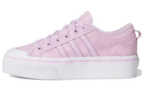 Adidas Originals NIZZA Platform Abrasion Resistant Low top Skateboard Shoes Women's Pink