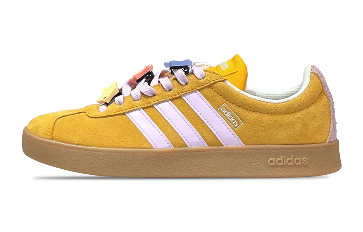 Adidas Vl Court Classic Maris Sal Stars Abrasion Resistant Low top Skateboard Shoes Unisex Yellow Purple